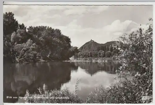 (13806) Foto AK Bad Honnef, Grafenwerth, Drachenfels 1971