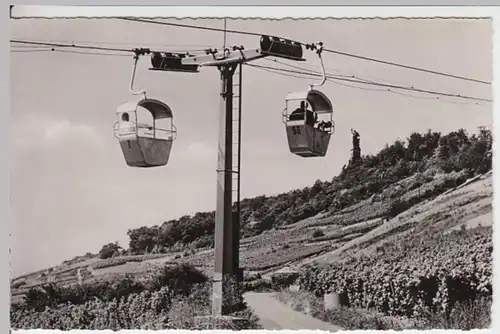 (13792) Foto AK Rüdesheim am Rhein, Seilbahn, Nationaldenkmal 1958
