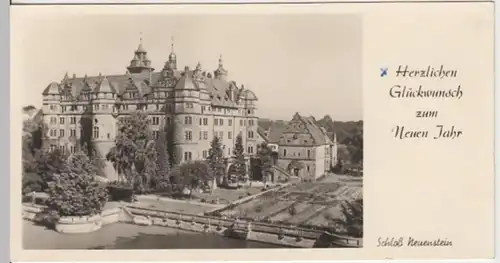 (13790) Foto AK Neuenstein, Hohenlohe, Schloss, Kärtchen 1953
