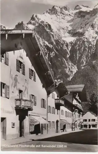 (13756) Foto AK Mittenwald, Hochstr., Karwendel, nach 1945