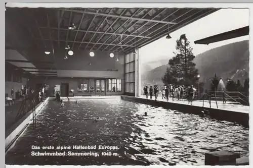 (13753) Foto AK Semmering, Schwimmbad, nach 1945