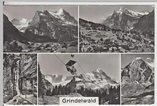 (13744) Foto AK Grindelwald, Mehrbildkarte, nach 1945