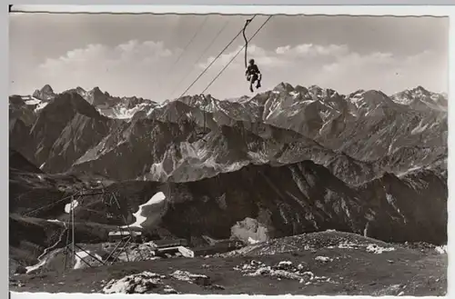 (13711) Foto AK Nebelhorn, Sessellift, Bergstation 1965