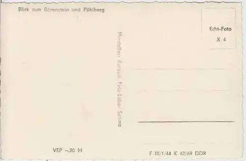 (13688) Foto AK Bärenstein, Pöhlberg, Erzgeb. 1969