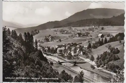 (13674) Foto AK Huzenbach, Baiersbronn, Panorama 1961