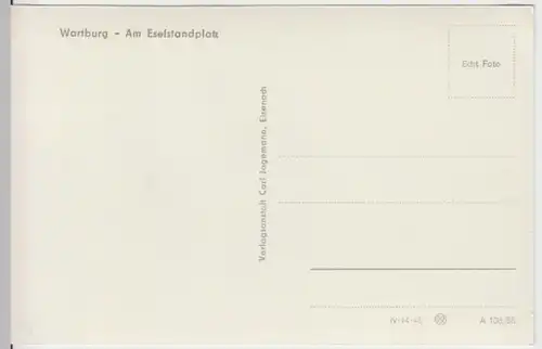 (13610) Foto AK Eisenach, Th., Wartburg, Eselstandplatz 1955