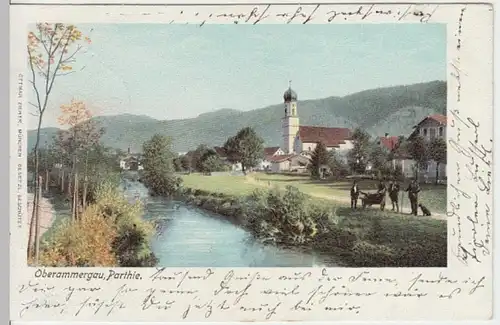 (13585) AK Oberammergau, Ortsansicht, bis 1905