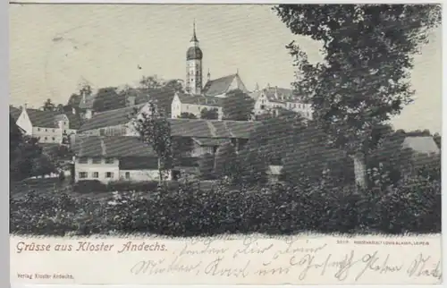(13584) AK Gruß aus Kloster Andechs 1903