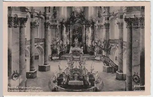 (13562) AK Bad Staffelstein, Basilika Vierzehnheiligen, Inneres 1943