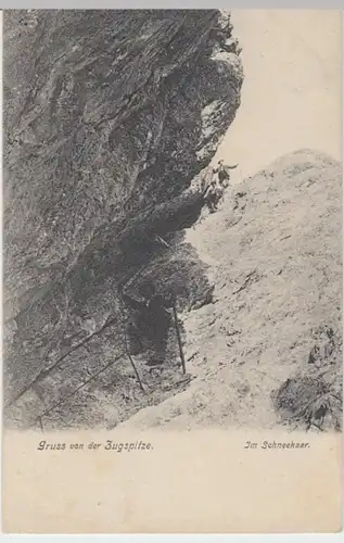 (13555) AK Gruß von der Zugspitze, Schneekaar, vor 1935