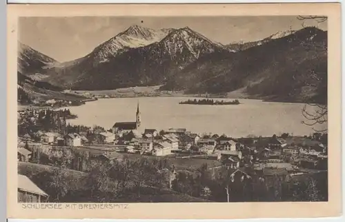 (13546) AK Schliersee, Panorama, Brecherspitz, vor 1945