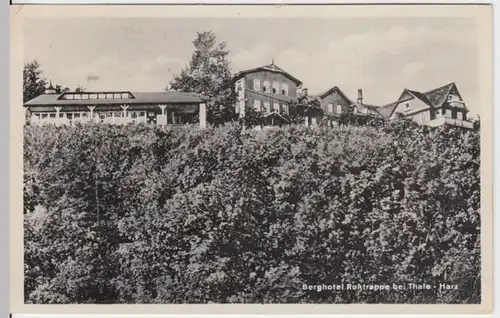 (13540) AK Bodetal, Harz, Berghotel Roßtrappe 1953