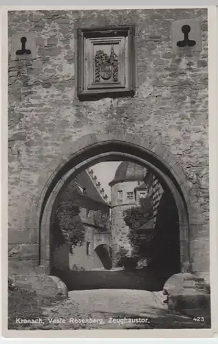(13512) Foto AK Kronach, Veste Rosenberg, Zeughaustor, vor 1945