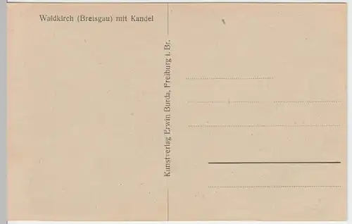 (13487) AK Waldkirch, Breisgau, Panorama, Kandel, vor 1945