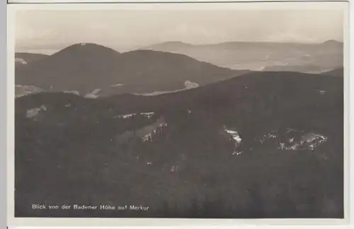 (13448) Foto AK Blick von Badener Höhe auf Merkur, vor 1945