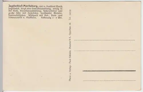 (13439) AK Moritzburg, Sachsen, Jagdschloss, vor 1945