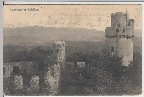 (13430) AK Auerbach, Bensheim, Schloss 1906