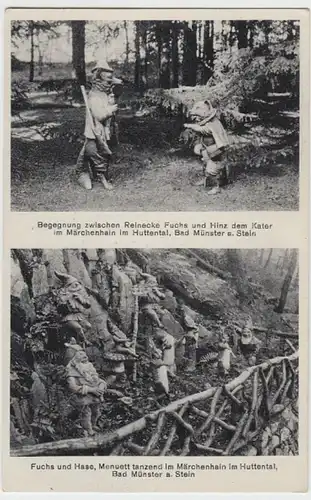 (13428) AK Bad Münster am Stein, Märchenhain Huttental
