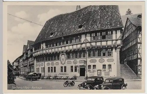 (13396) AK Stolberg, Südharz, Rathaus, vor 1945