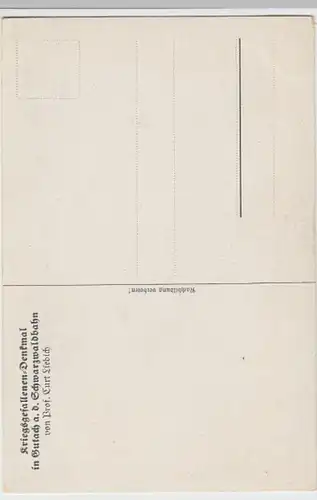 (13319) Künstler AK C. Liebich, Kriegsgefallenendenkmal Gutach, v. 1945