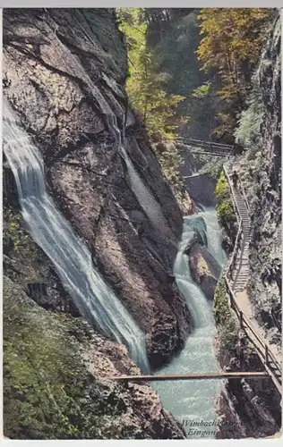 (13300) AK Ramsau bei Berchtesgaden, Wimbachklamm 1912