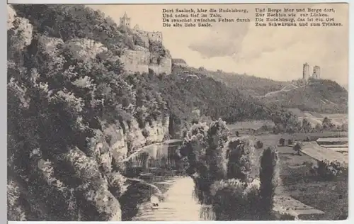 (13275) AK Naumburg, Saale, Rudelsburg, Burg Saaleck, vor 1945