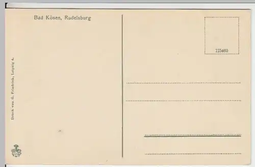 (13275) AK Naumburg, Saale, Rudelsburg, Burg Saaleck, vor 1945