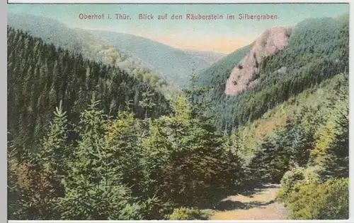 (13240) AK Oberhof, Thür., Räuberstein im Silbergraben 1924