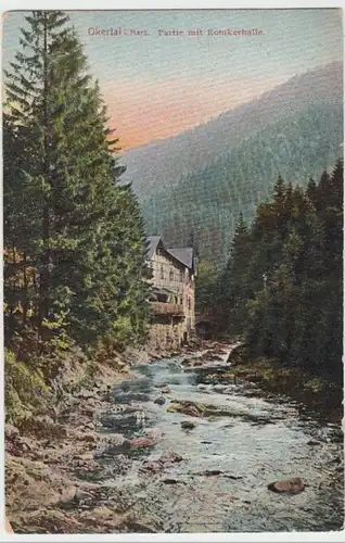 (13217) AK Okertal, Harz, an der Romkerhalle 1913