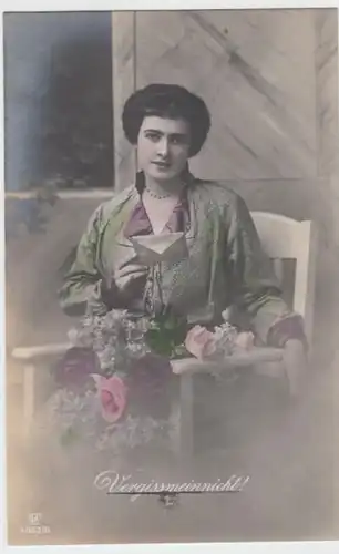 (13215) Foto AK Sprüche, Vergissmeinnicht 1917