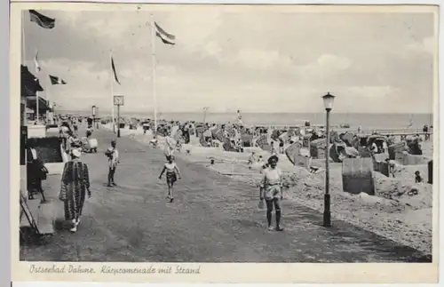 (9105) AK Dahme, Holstein, Kurpromenade, Strand 1957