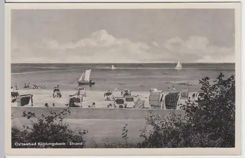 (9087) AK Kühlungsborn, Strand 1952