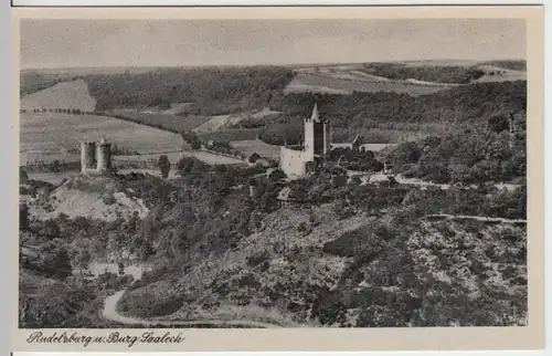 (9082) AK Naumburg, Saale, Rudelsburg, Burg Saaleck 1950er
