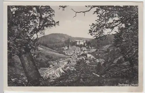 (9066) AK Stolberg, Südharz, Panorama 1953