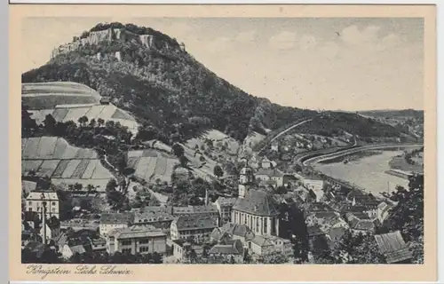 (8979) AK Königstein, Sächs. Schweiz, Stadt , Festung, vor 1945