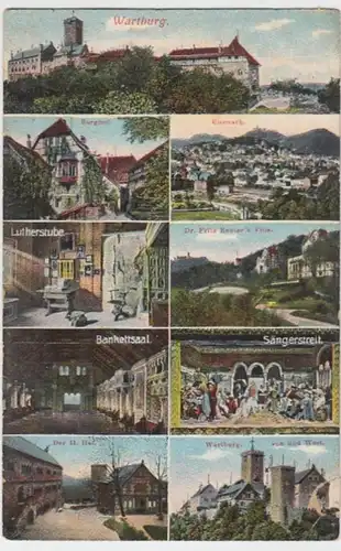 (8870) AK Eisenach, Th., Wartburg, Mehrbildkarte 1912