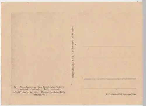 (8813) AK Liedkarte, Inselsberg-Lied, Karl Müller, Herbert Roth 1954