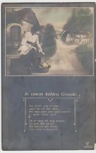 (13183) Foto AK Sprüche, In einem kühlen Grunde 1924