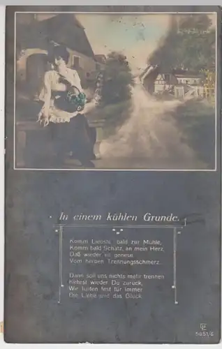 (13182) Foto AK Sprüche, In einem kühlen Grunde 1924