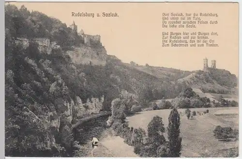 (13141) AK Naumburg, Saale, Rudelsburg, Burg Saaleck, vor 1945
