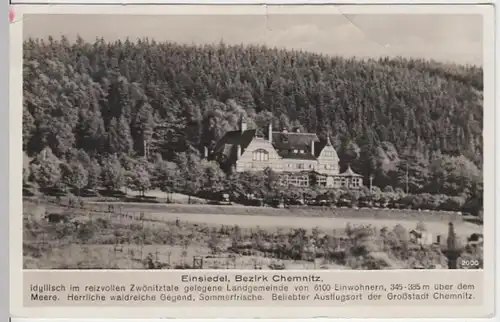 (13099) Foto AK Einsiedel, Chemnitz, Tanzhaus Waldesrauschen 1938