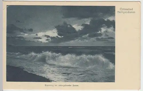 (13096) AK Heiligendamm, Brandung, vor 1945