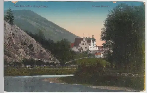 (13095) AK Saalfeld, Saale, Schloss Obernitz, um 1913
