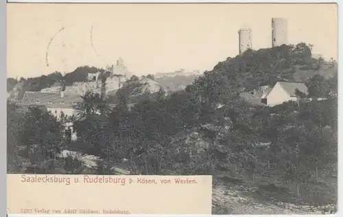 (13075) AK Naumburg, Saale, Burg Saaleck, Rudelsburg 1907