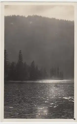 (13059) Foto AK Bayerisch Eisenstein, Gr. Arbersee, Seewand, vor 1945