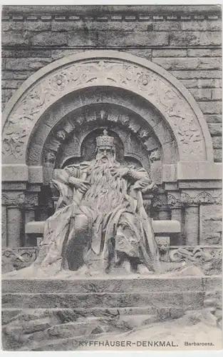 (12996) AK Steinthaleben, Kyffhäuserdenkmal, Barbarossa, vor 1945