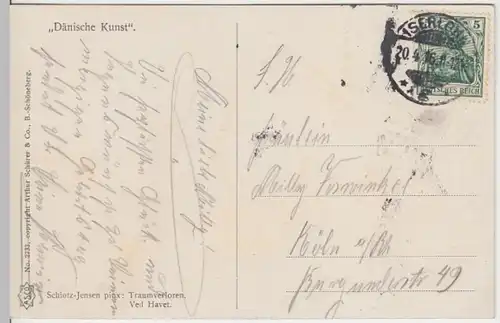 (12982) Künstler AK Schiotz-Jensen, Traumverloren 1916