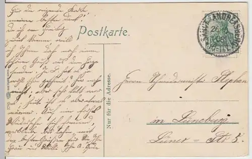 (12978) AK Bodetal, Harz, Eingang, Hexentanzplatz, Roßtrappe 1908