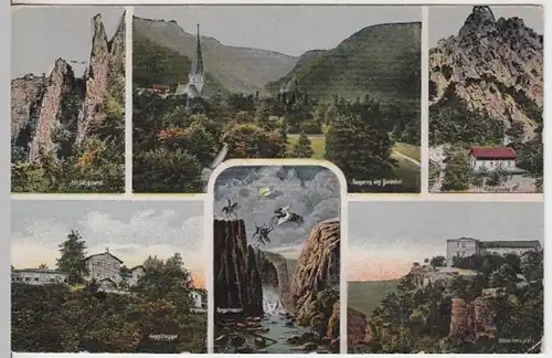 (12962) AK Harz, Mehrbildkarte, vor 1945