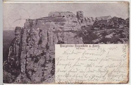 (12956) AK Blankenburg, Harz, Burg Regenstein 1900